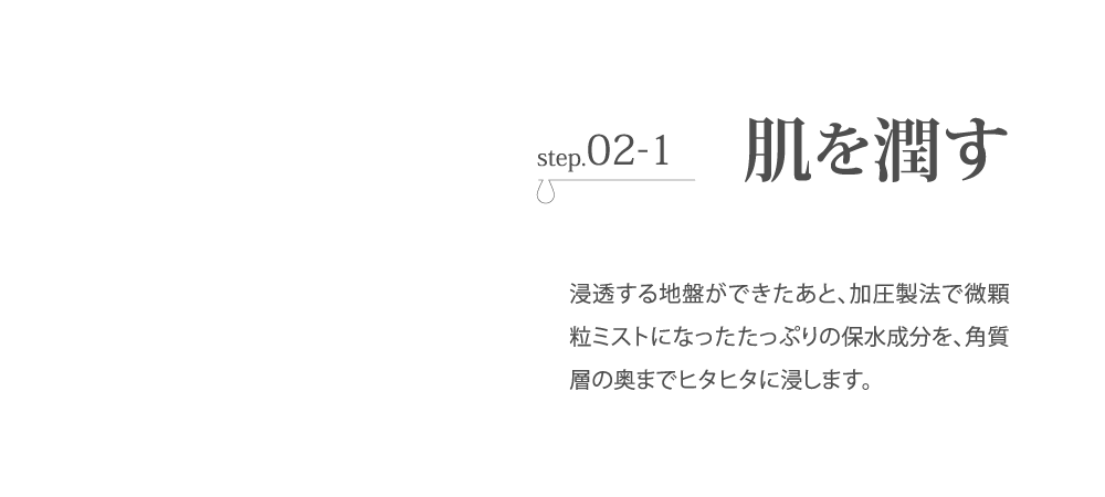 step.2-1　肌を潤す
